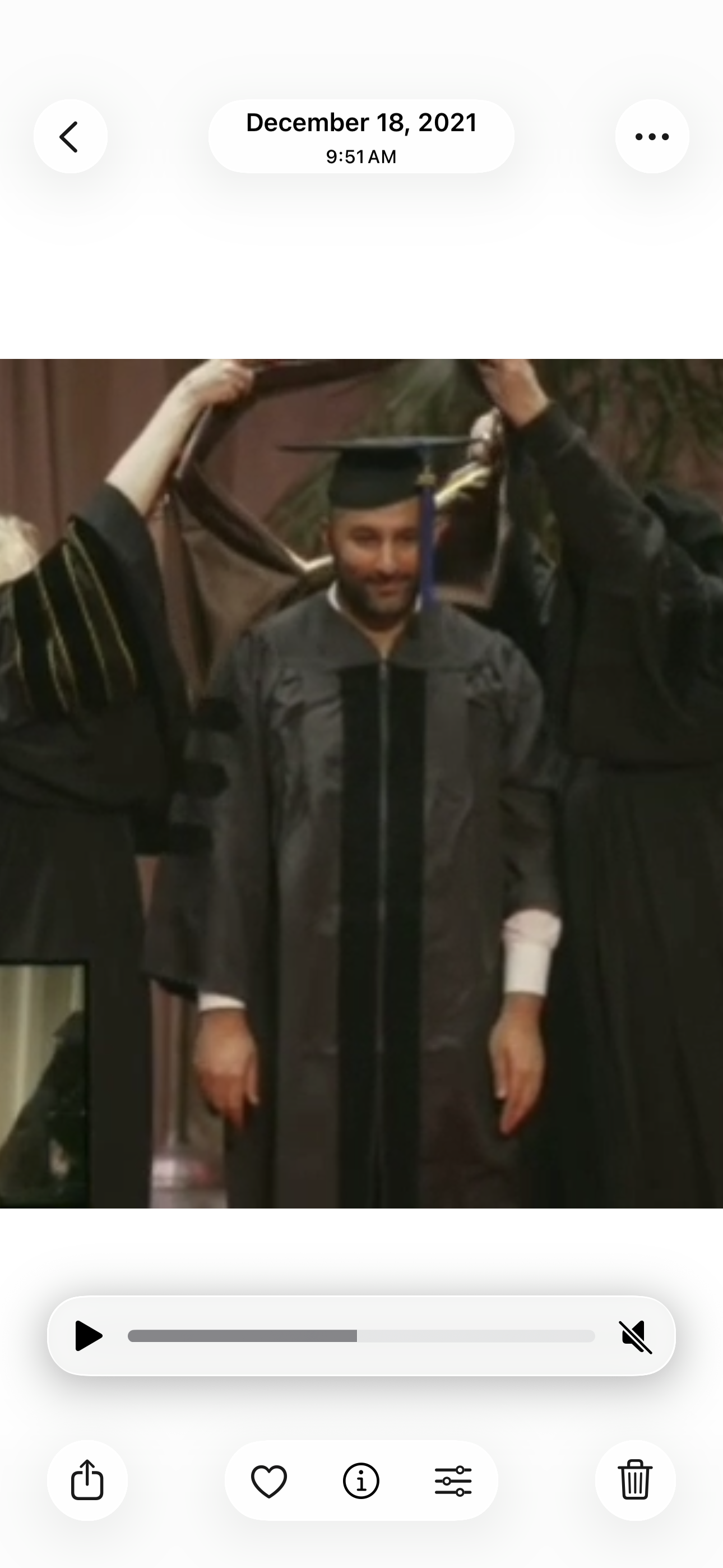 Dr. Hachem at doctoral hooding ceremony